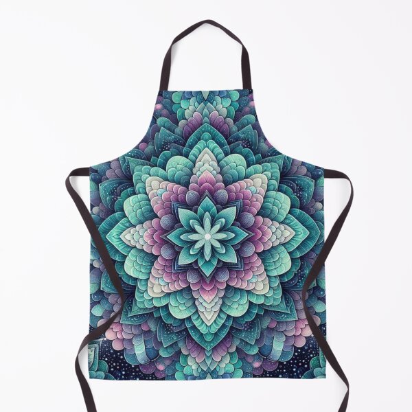 Item preview, Pink And Teal Flower Mermaid Scales Print designed and sold by SeaStarMermaids.