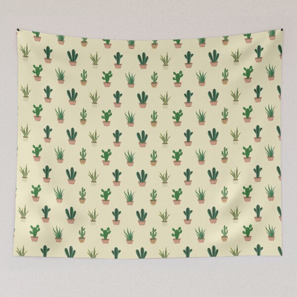 Item preview, Cactus Themed Pattern Cactus in a Pot Nature Lover Pattern designed and sold by planception.