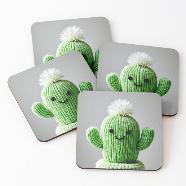 Item preview, Knitted happy cactus plant designed and sold by Studio Quirk.