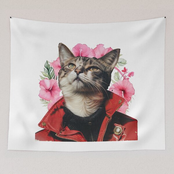 Item preview,  Collage Wall Art T-shirt Design: Cat with a Jacket designed and sold by ForeverPrintsOK.