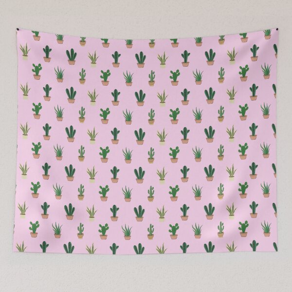 Item preview, Cactus Themed Pattern Cactus in a Pot Nature Lover Pattern Pink Color designed and sold by planception.