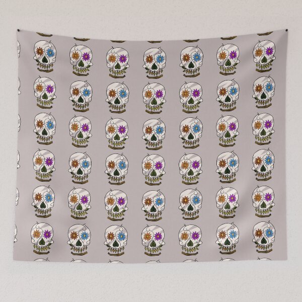Item preview, Flower skull designed and sold by virginia fabiani.
