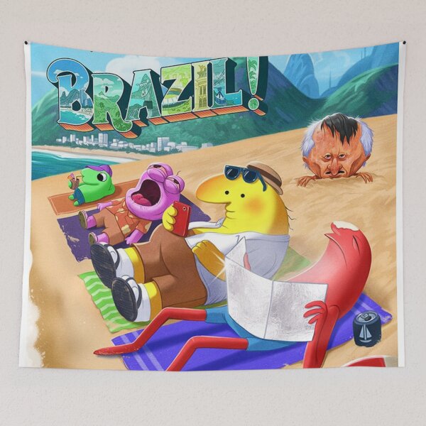 Item preview, The Smiling Friends go To Brazil Poster designed and sold by lindacardinale.