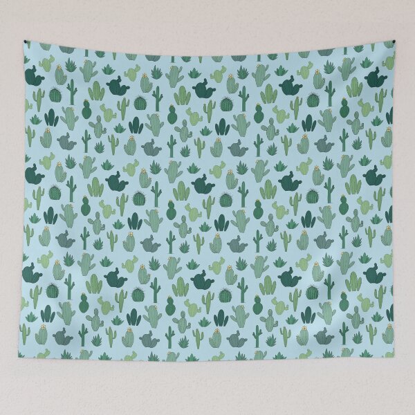 Item preview, Cactus Art Cactus Pattern for Nature Lovers Baby Blue Color designed and sold by planception.