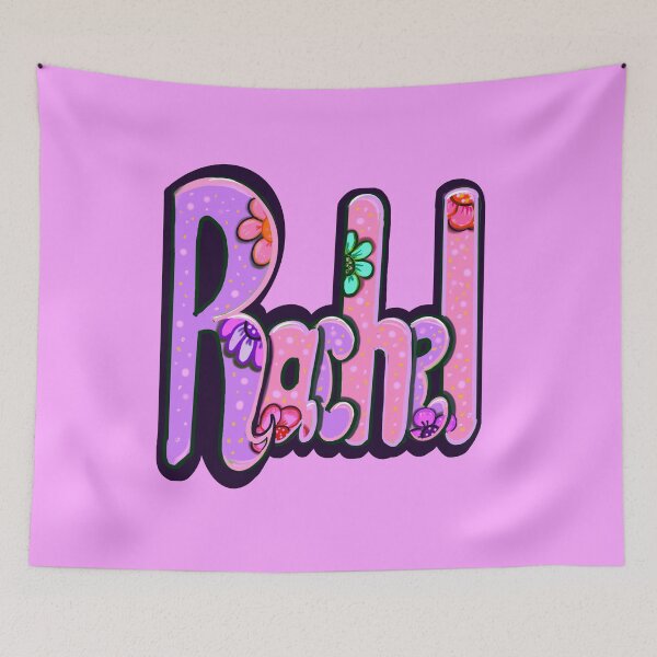 Item preview, Rachel popular girls name woman’s first name in pink purple bubble letters personalised customized name gift for Rachel designed and sold by Artonmytee.