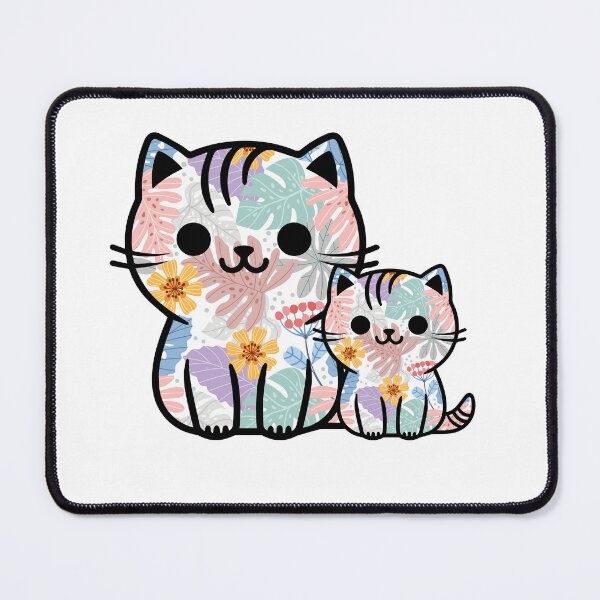 Item preview, Cute kitty botanical background designed and sold by Kinkalow.