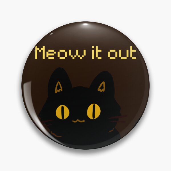 Item preview, Meow it out rocker cat Halloween (Chapa Pins) designed and sold by shiftstar10.