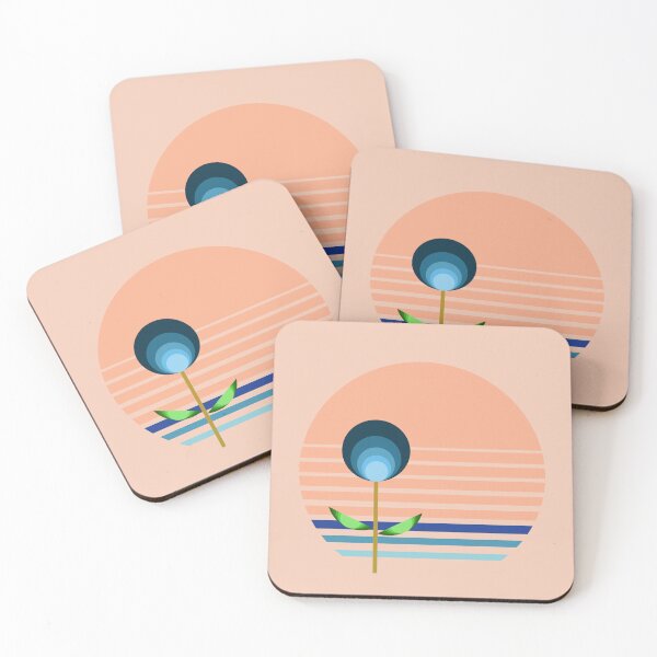 Item preview, Coastal Decor Inspired Retro Bauhaus Botanicals 1 of 4 designed and sold by Beachy.