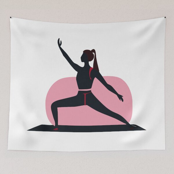 Item preview, A girl doing yoga. Stretching yoga. designed and sold by friadesign.