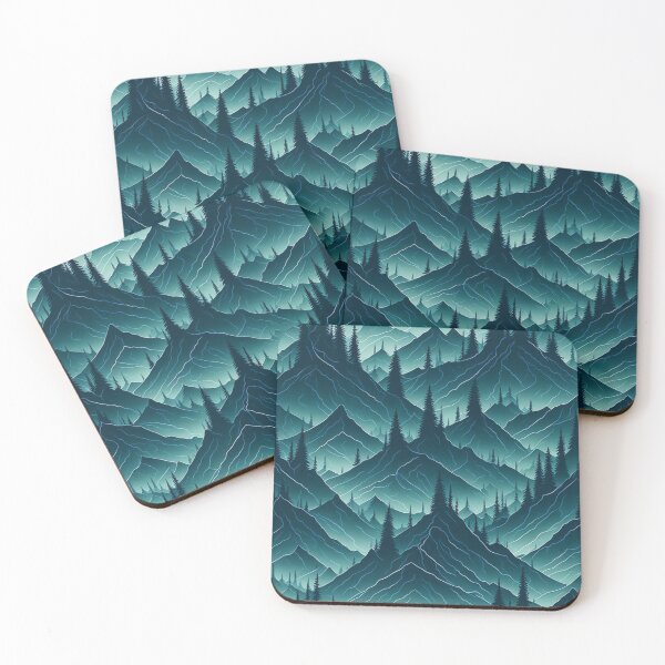 Item preview, Evergreen Dream: Abstract Mountain Forest designed and sold by Daniel Haddad.