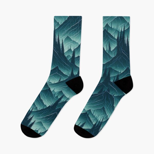 Item preview, Evergreen Dream: Abstract Mountain Forest designed and sold by Daniel Haddad.