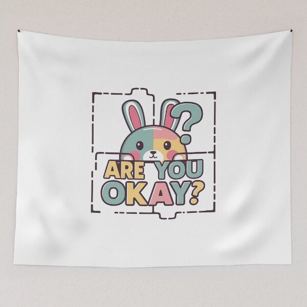 Item preview, Rabbit asking are you okay designed and sold by RAZ1995.