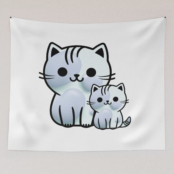 Item preview, Kittens in ocean color pallet designed and sold by Kinkalow.