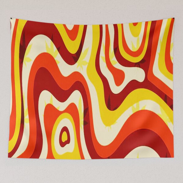 Item preview, 70's waves and leaves. designed and sold by ArtHistoryPrint.