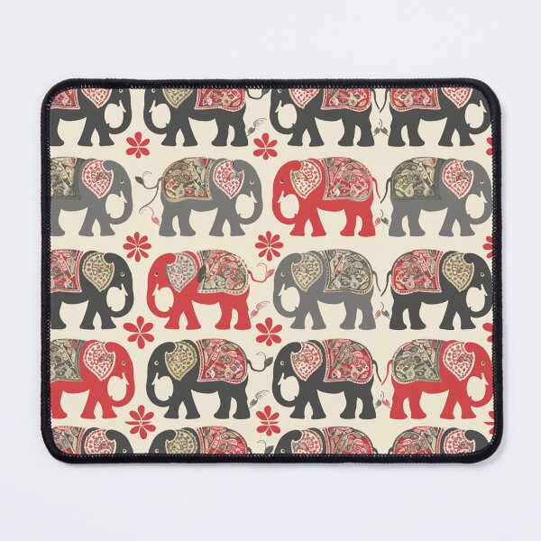 Item preview, elephant pattern, elephant print design, elephant motif, elephant illustration, memory elephant, elephant art, elephant fabric, tribal elephant, geometric elephant, cute elephant designed and sold by HerbGimmick.