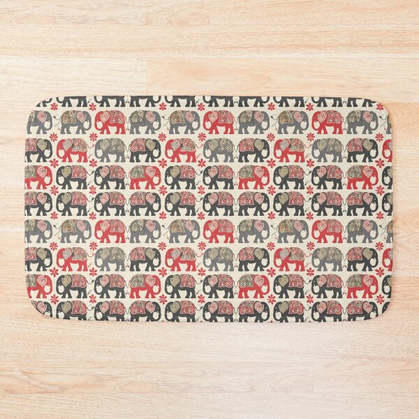 Item preview, elephant pattern, elephant print design, elephant motif, elephant illustration, memory elephant, elephant art, elephant fabric, tribal elephant, geometric elephant, cute elephant designed and sold by HerbGimmick.