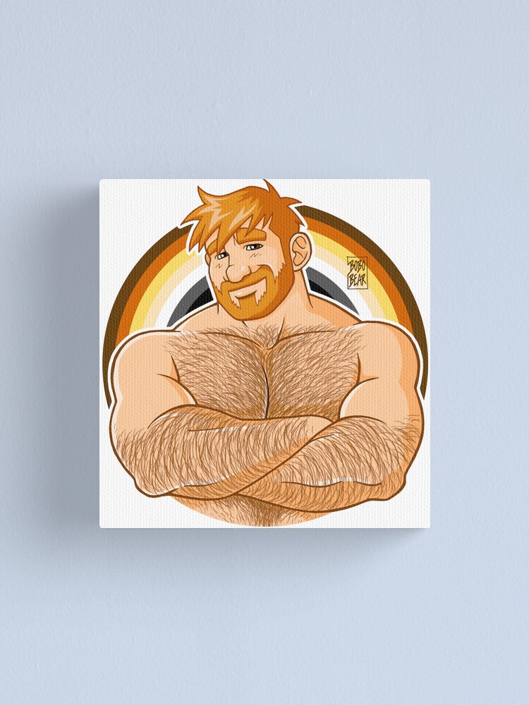 Alternate view of ADAM LIKES CROSSING ARMS - BEAR PRIDE - GINGER EDITION Canvas Print