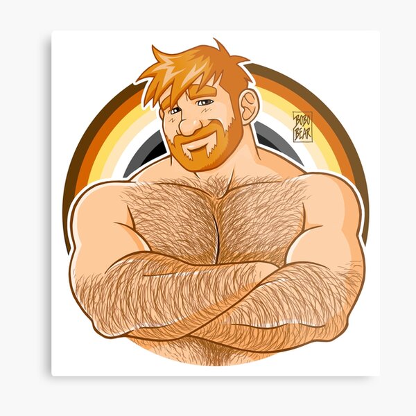 ADAM LIKES CROSSING ARMS - BEAR PRIDE - GINGER EDITION Metal Print