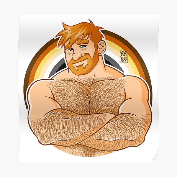 ADAM LIKES CROSSING ARMS - BEAR PRIDE - GINGER EDITION Poster