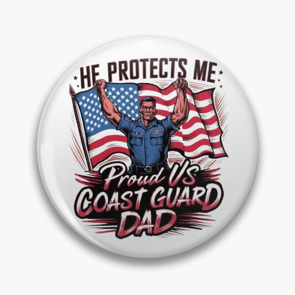 Item preview, USA Flag He Protects Me Proud US Coast Guard Dad designed and sold by SztylishDesigns.