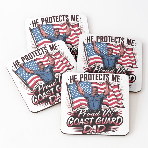 Item preview, USA Flag He Protects Me Proud US Coast Guard Dad designed and sold by SztylishDesigns.