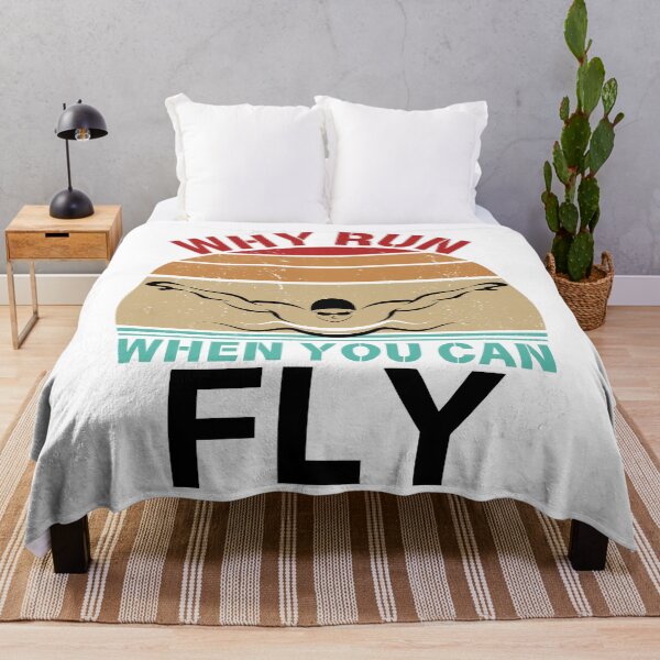 Item preview, Funny Swimming Why Run When You Can Fly designed and sold by Benchamart.