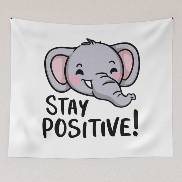 Item preview, Smiling elephant - Stay Positive designed and sold by vk09.