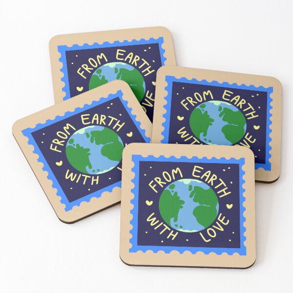 Item preview, From Earth With Love Stamp designed and sold by LowPolyPigeon.