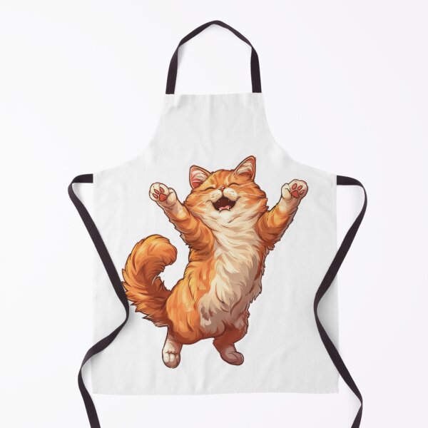 Item preview, Cartoon Art Stickers of a Dancing Orange Cat in Comic Style designed and sold by tjnextgen99.