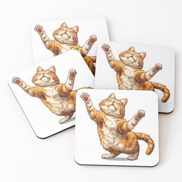 Item preview, Comic Style Dancing Orange Cat Stickers for Fun and Play designed and sold by tjnextgen99.