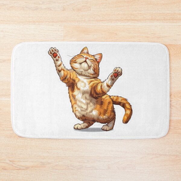 Item preview, Comic Style Dancing Orange Cat Stickers for Fun and Play designed and sold by tjnextgen99.