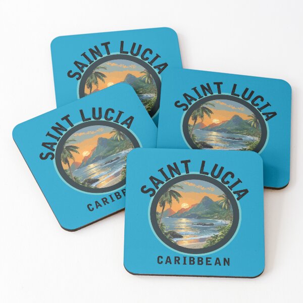 Item preview, Saint Lucia - Caribbean (with Black Lettering) designed and sold by VelvetRoom.