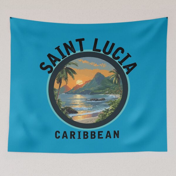 Item preview, Saint Lucia - Caribbean (with Black Lettering) designed and sold by VelvetRoom.