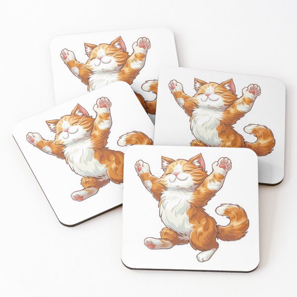 Item preview, Cute Cartoon Stickers of a Dancing Orange Cat designed and sold by tjnextgen99.
