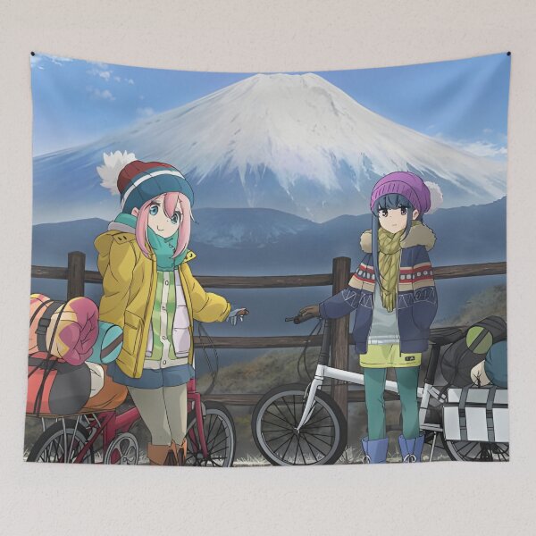 Item preview, Laid Back Camp - Bike Riding on Mountain Side  designed and sold by ForevFantasy.