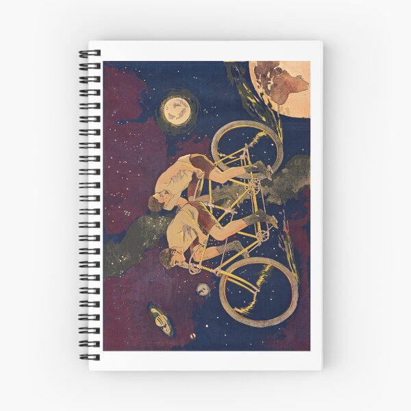 Item preview, Tandem Bicycle Ride Across Stars & Planets 1895 designed and sold by RocketshipRetro.