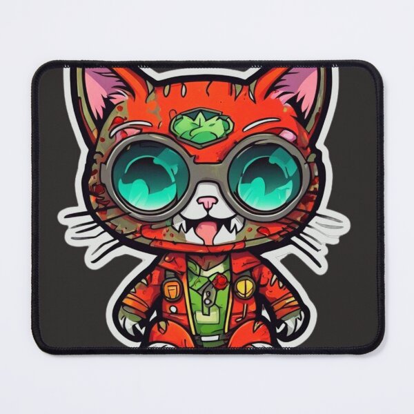 Item preview, “Zombie Cat with Eclectic Accessories” designed and sold by Thaivi Design.
