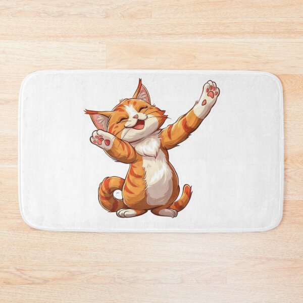 Item preview, Playful Dancing Orange Cat Stickers in Comic Style designed and sold by tjnextgen99.