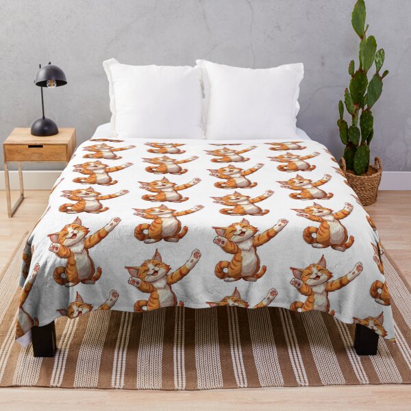 Item preview, Playful Dancing Orange Cat Stickers in Comic Style designed and sold by tjnextgen99.