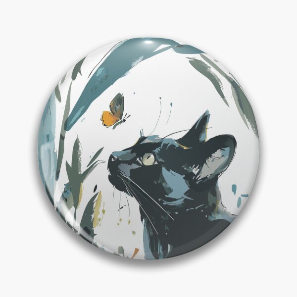 Item preview, Graceful Russian Blue with Butterfly designed and sold by jubileejungle.