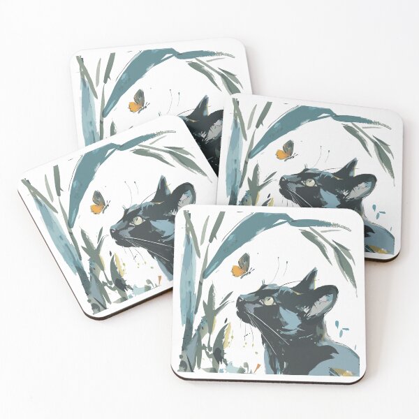 Item preview, Graceful Russian Blue with Butterfly designed and sold by jubileejungle.