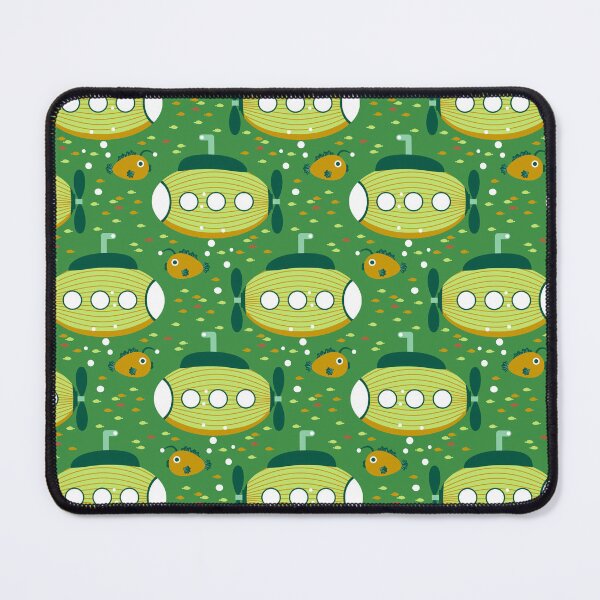 Item preview, Submarine on a green background designed and sold by Alex Blud.