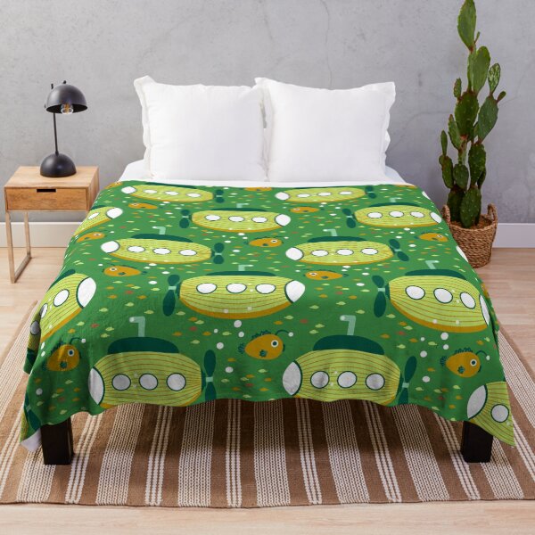 Item preview, Submarine on a green background designed and sold by Alex Blud.