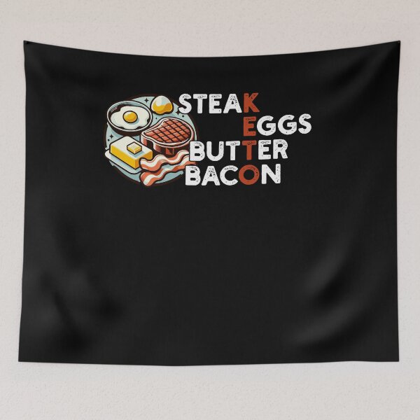 Item preview, Steak Eggs Butter Bacon Keto No Diet Day Ketogenic designed and sold by Dressed For  Duty.