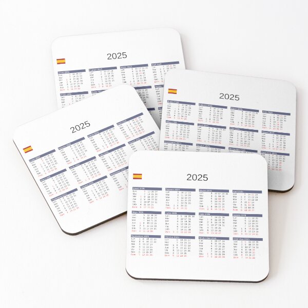 Item preview, Year 2025 Calendar with Spanish holidays designed and sold by europephotos.