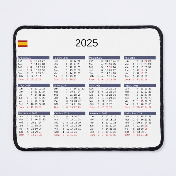 Item preview, Year 2025 Calendar with Spanish holidays designed and sold by europephotos.
