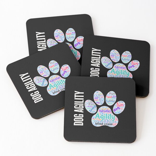 Item preview, Dog agility lover - Dog agility word cloud in shape of paw designed and sold by LBKdesigns.