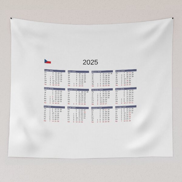 Item preview, Calendario año 2025 con festivos en República Checa designed and sold by europephotos.