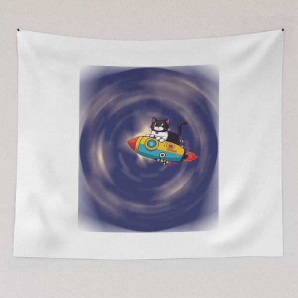 Item preview, Cat rockets through space designed and sold by 79Graphics.