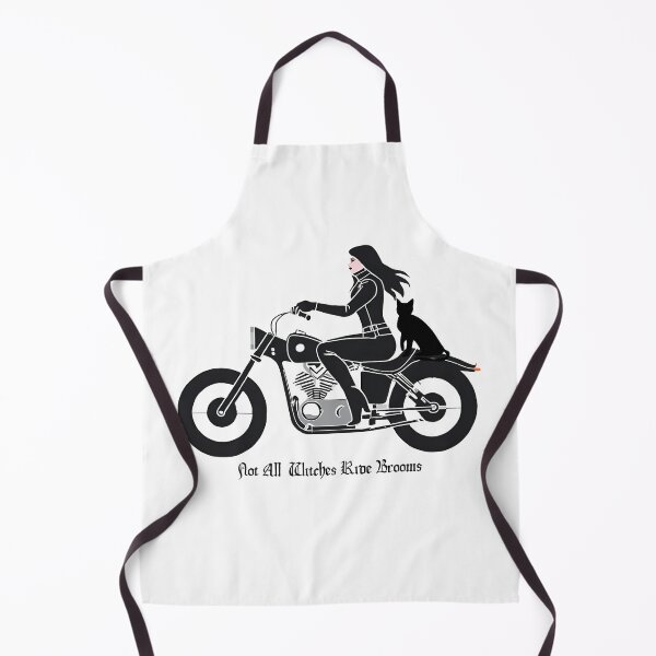Item preview, Motorcycle Witches in black with her familiar, AI Prints and stuff designed and sold by Smallfish1274.